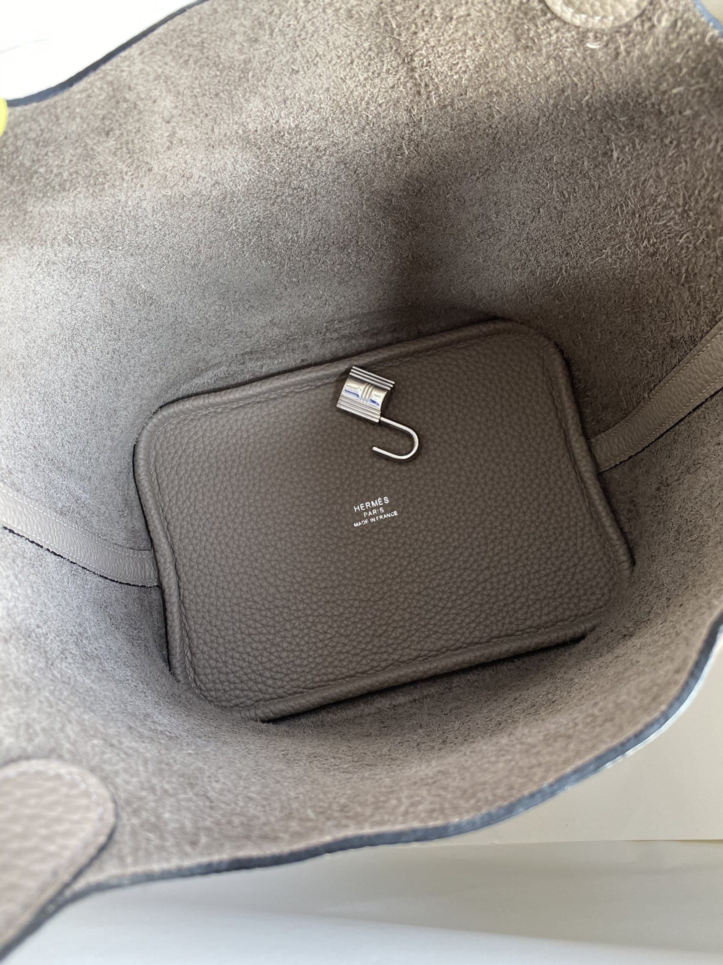 에르메스 피코탄 락18 에토프 은장 소가죽